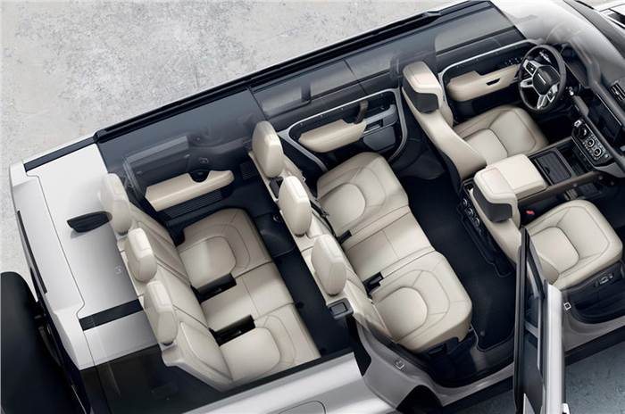 Land Rover Defender 130 seating layout